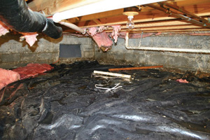 Crawl Space Repair Before in Philadelphia