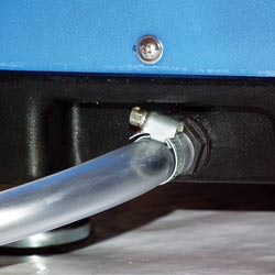 A self-draining crawl space dehumidifier connected to a sump pump system in Cherry Hill