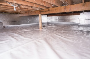crawl space vapor barrier in Cherry Hill installed by our contractors
