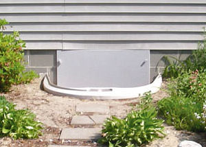 plastic crawl space access well installed in a Reading crawl space