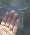 Closeup of a clear plastic covering on a Norristown crawl space block wall