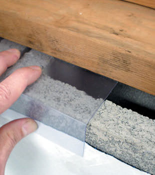 Block wall clear covering for wet crawl spaces in Norristown