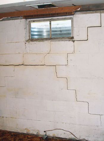 severe bowing and buckling of foundation walls in Vineland