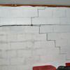 A buckling foundation wall in a Reading home.