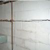 Severe foundation damage from a long crack in a bucking wall of a Quakertown home.