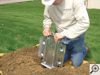 Steel earth anchor assembly installation in Drexel Hill.