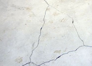cracks in a slab floor consistent with slab heave in New Castle.