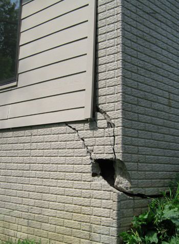 severe cracking of structural walls in Chester