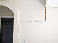 Drywall cracking due to foundation settlement in Kennett Square