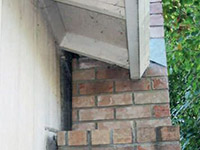 A chimney leaning away from the home on a Reading foundation