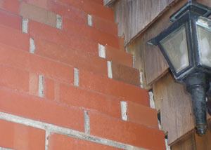 a repaired chimney in Merion Station that had shown serious foundation damage and was repaired with a helical pier system.