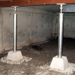 Installed crawl space jack post system in Camden