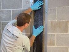 CarbonArmor® Strip applied to wall in Wilmington