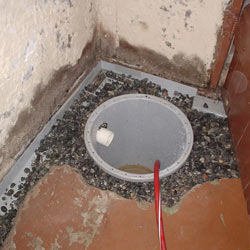 Installing a sump in a sump pump liner in a Reading home