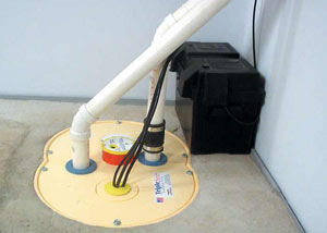 Doylestown installation of a submersible sump pump system