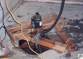 A Doylestown sump pump system that failed and lead to a basement flood.