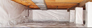 an encapsulated crawl space system in Cherry Hill