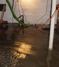 Several feet of floodwaters in a Norristown basement