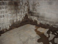 flooded basement with leaky basement walls in Bensalem, PA, NJ, and DE