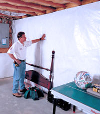 Plastic 20-mil vapor barrier for dirt basements, Chester, Pennsylvania, New Jersey, and Delaware installation