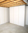 Fiberglass insulated basement wall system in Villanova, PA, NJ, and DE