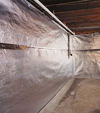 Radiant heat barrier and vapor barrier for finished basement walls in Chester, Pennsylvania, New Jersey, and Delaware