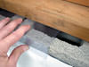 Clear plastic vapor barrier covering for block walls in Philadelphia, Newark, Reading